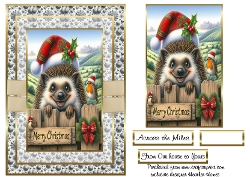 A5 christmas hedgehog