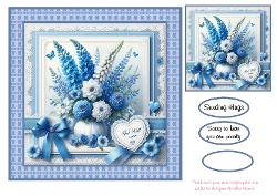 get well soon blue floral 2