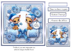 blue cracking christmas giraffes