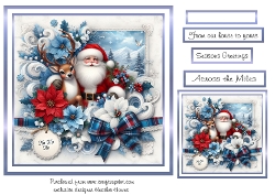 blue christmas santa
