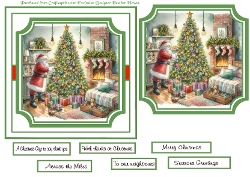 santa putting presents under the tree