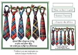 christmas tartan tie-dings