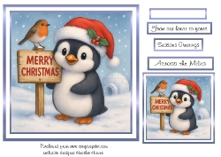 the christmas sign penguin
