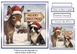 the christmas sign donkey