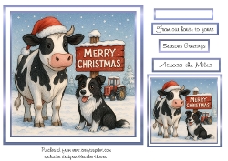 the christmas sign cow