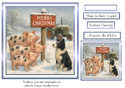 the christmas sign pigs