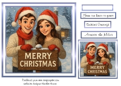 the christmas sign young couple