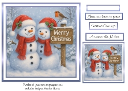 the christmas sign snowmen