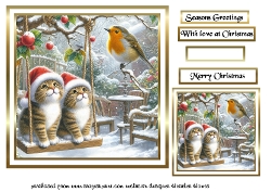kittens 2 at christmas