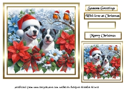 pups 3 at christmas