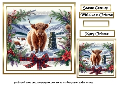 Cow and cairn at christmas
