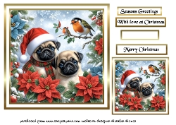 pugs at christmas
