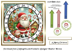advent calendar card 3 santa