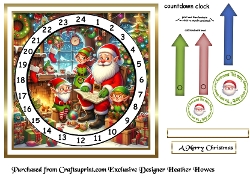 advent calendar card  4 santas workshop