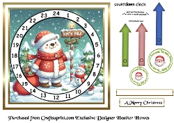 advent calendar card 5 polar bear