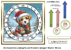 advent calendar card 8 pup