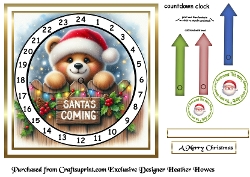 advent calendar card 11 teddy