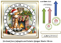 advent calendar card 14 giraffe