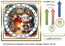 advent calendar card 17 sheep