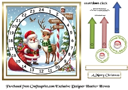 Image of cup322866_107 - advent calendar card  18 santa reindeer