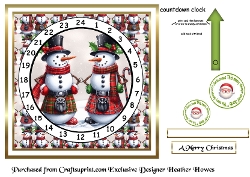 advent calendar card  19 scottish snowmen