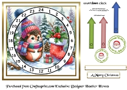 advent calendar clock 28 hedgehog