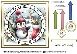 advent calendar clock 29 penguin
