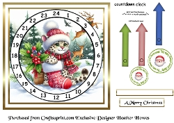 advent calendar clock 30 snow leopard