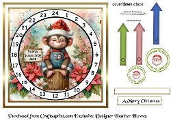advent calendar clock 38 monkey