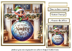 A taste of christmas Elf naughty or nice bauble 1
