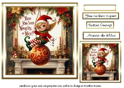 A taste of christmas Elf naughty or nice bauble 2