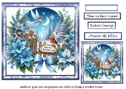 blue framed christmas1 angel