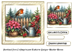 framed christmas robin 2