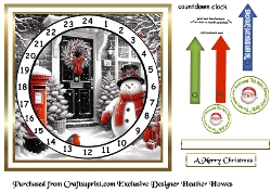 bw and red accents advent clock card 2