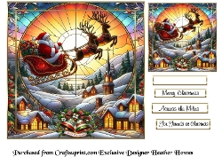 stainglass christmas santa 1