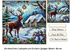 stainglass christmas10 stag