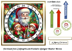 stained glass advent calendar cards santa elves
