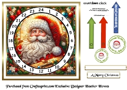 stained glass advent calendar cards santa2