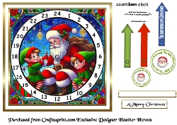 stained glass advent calendar cards santa3