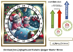 stained glass advent calendar cards mice