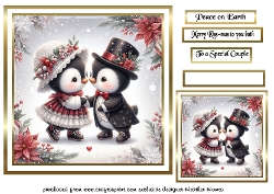 card fronts and tag/topper 19 penguin kiss