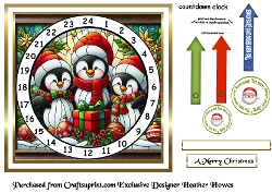 animal advent card 10 penguins