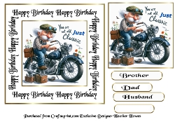 Male Birthday 1 motorbike classic