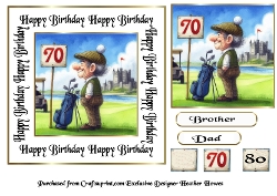 Male Birthday 9 golf scotland 70 80 or put your own number