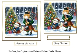 Let it snow the piping cats