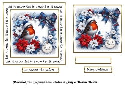 Let it snow blue robin