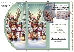 christmas trifold kit deer