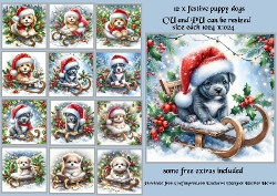 festive puppy dogs