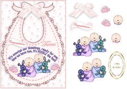Twins Bib Card Front