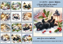 Festive snow kittens 